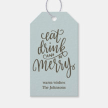 Essen Drink und seien Sie Merry Script Trypografy