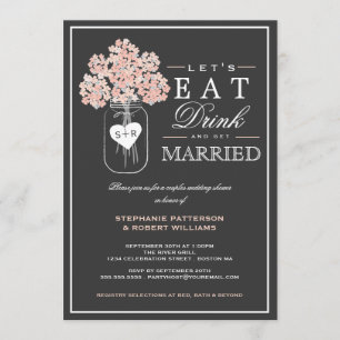 Essen Drink & Verheiratete Paare Dusche Einladung
