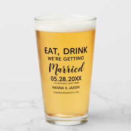 Essen Drink wir werden Save the Date heiraten Glas