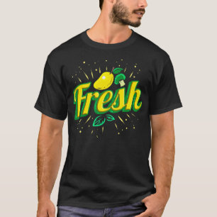Essen Frische Mango Lemon und Brokkoli Vegetarier T-Shirt