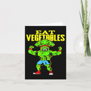 Essen Gemüse Funny Broccoli Fitness Strengthspart Karte