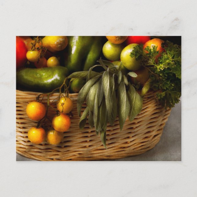 Essen - Gemüse - Salbei-Rat Postkarte (Vorderseite)