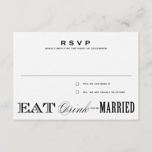 ESSEN, GETRÄNK   UAWG 3,5 x 5 RSVP Karte
