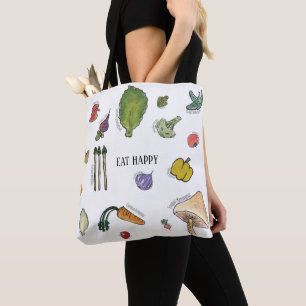 Essen glücklich Gemüse Tasche