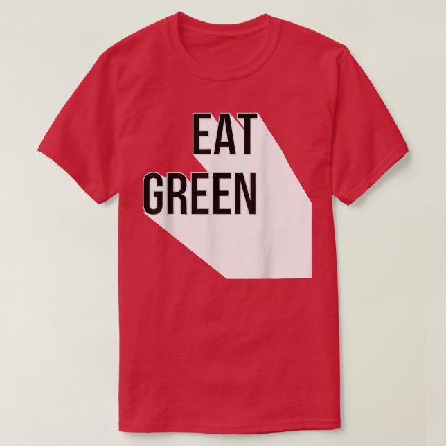 Essen Grün Vegan Vegetarier T-Shirt (Design vorne)