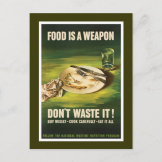 Essen ist eine Waffe - WW2 Postkarte