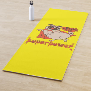 Essen ist mein überragender Rotkleid Mops Comic St Yogamatte