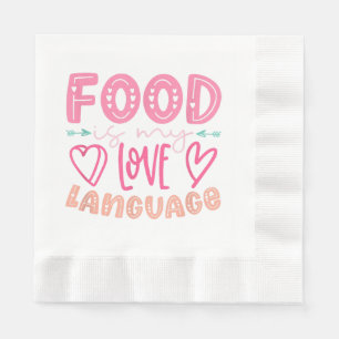Essen ist meine Liebe - Retro-Food-Lover-Koch C Serviette