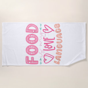 Essen ist meine Liebe - Retro-Food-Lover-Koch C Strandtuch