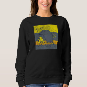 Essen Käse und Sin Coole Rat Maus Hand Drawn Sayin Sweatshirt