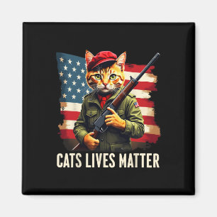 Essen Katzen Leben Problem Funny Donald Trump 2024 Magnet
