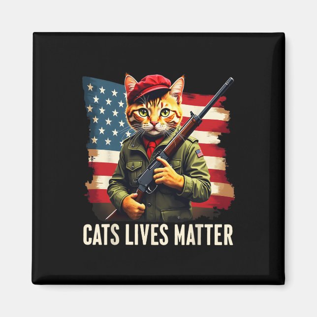 Essen Katzen Leben Problem Funny Donald Trump 2024 Magnet (Vorne)