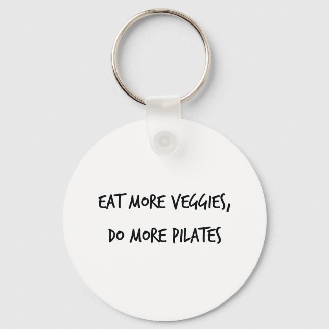 Essen mehr Veggies tun mehr Pilates Vegetarier Veg Schlüsselanhänger (Vorderseite)