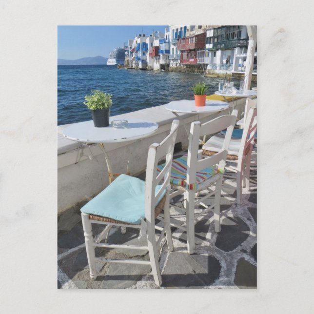 Essen!  Mittagessen!  Glücklich! Postkarte (Vorderseite)