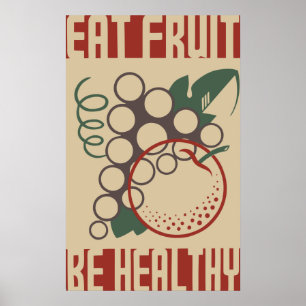 Essen Obst gesund sein Poster