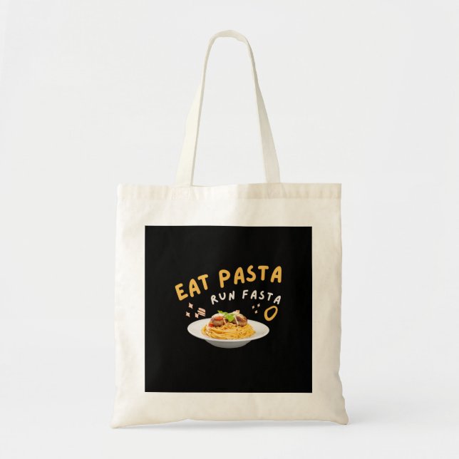 Essen Pasta Run Fasta-Spaghetti-Food-Funny Tragetasche (Vorne)