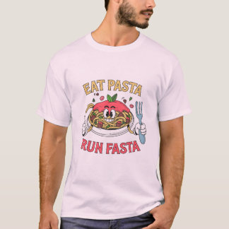 Essen Pasta Run Schnellere Spaghetti Marathon Runn T-Shirt