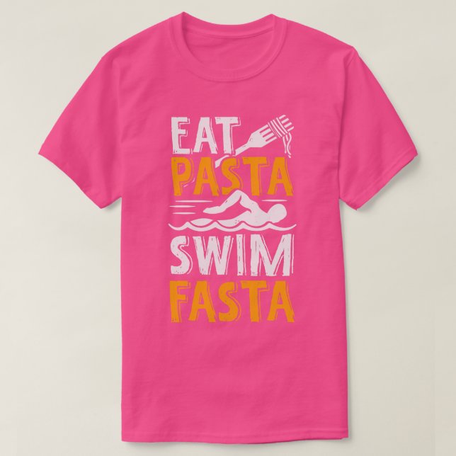 Essen Pasta schwimmen Fasta schwimmen Baden Gesche T-Shirt (Design vorne)