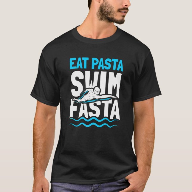 Essen Pasta Swim Fasta Pasta Beim Baden 1 T-Shirt (Vorderseite)