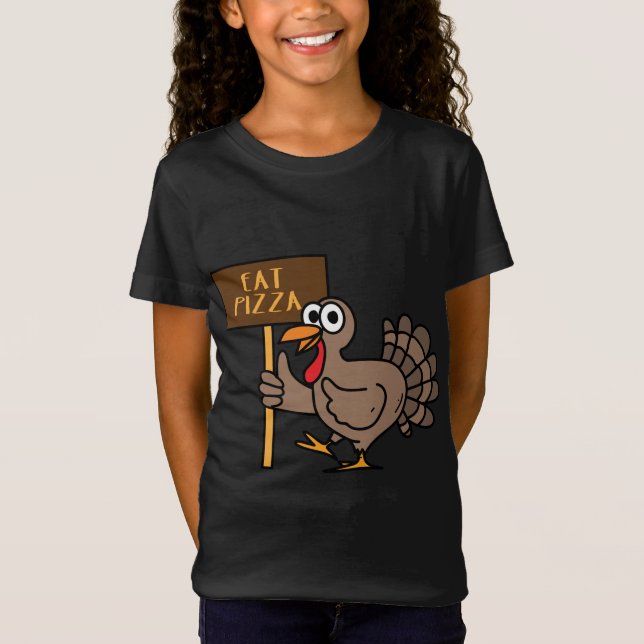 Essen Pizza Funny Turkey Protest Erntedank Holida T-Shirt (Vorderseite)