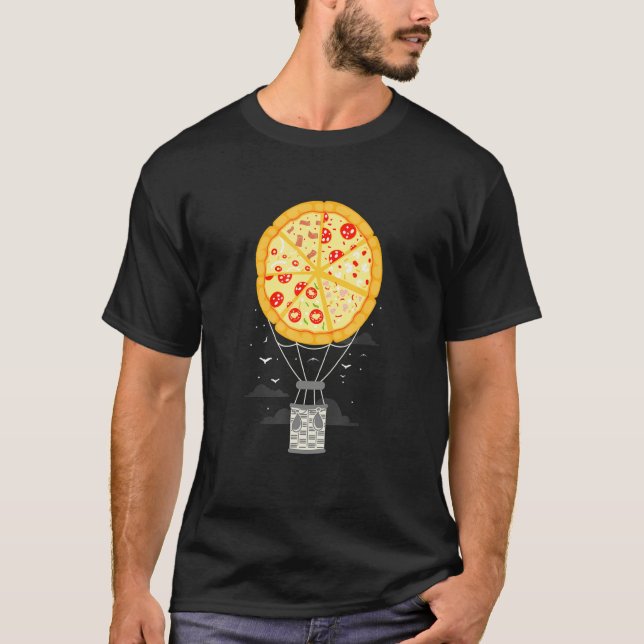 Essen Pizza Heißluftballon T-Shirt (Vorderseite)