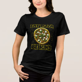 Essen Pizza nett Tri-Blend Shirt