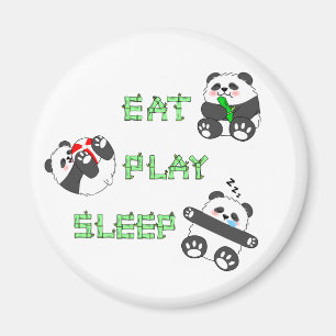Essen Play schlafen Niedlich Baby Panda Komfortabl Magnet