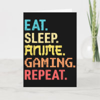 Essen Schlaf Anime Gaming Wiederholen Lustig Gamer