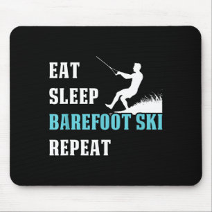Essen Schlaf barfuß Ski wiederholen Skifahrer Hobb Mousepad