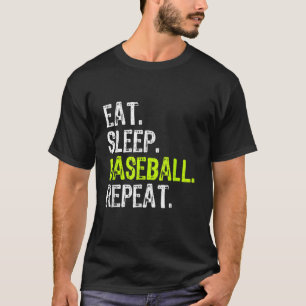 Essen Schlaf Baseball Cool Player Fan Coach Cool T-Shirt