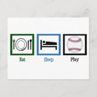 Essen Schlaf Baseball spielen