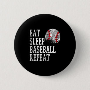 Essen Schlaf Baseball Wiederholen Coach Team Spiel Button