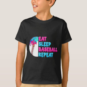 Essen Schlaf Baseball wiederholen lustige Jungs Ba T-Shirt