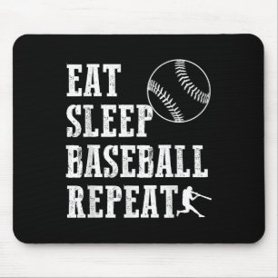 Essen Schlaf Baseball Wiederholung Batter Life Srt Mousepad