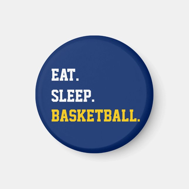 Essen Schlaf Basketball Magnet (Vorne)