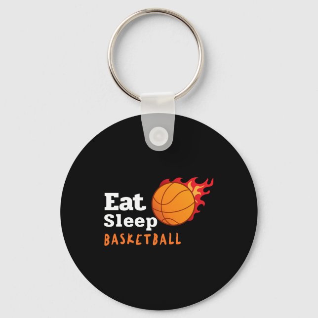 Essen Schlaf Basketball Schlüsselanhänger (Vorderseite)