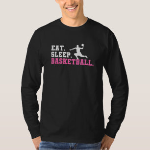 Essen Schlaf Basketball T-Shirt