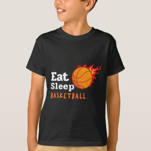 Essen Schlaf Basketball T-Shirt