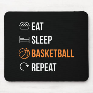 Essen Schlaf Basketball Wiederholen Basketball Bas Mousepad