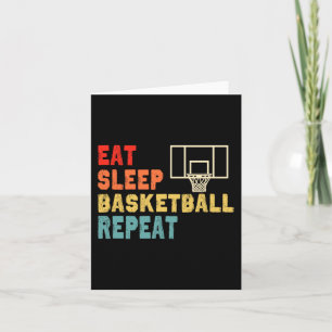 Essen Schlaf Basketball Wiederholen Bekleidung für Karte
