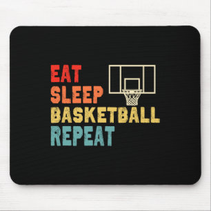 Essen Schlaf Basketball Wiederholen Bekleidung für Mousepad