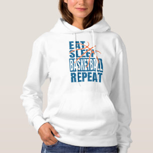 ESSEN SCHLAF BASKETBALL WIEDERHOLEN HOODIE