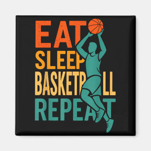 Essen Schlaf Basketball wiederholen Magnet