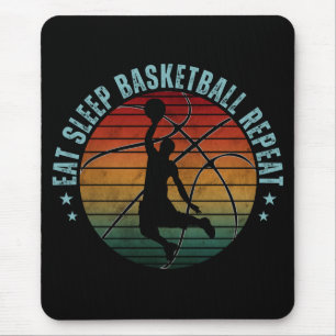 ESSEN SCHLAF BASKETBALL WIEDERHOLEN MOUSEPAD