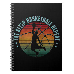 ESSEN SCHLAF BASKETBALL WIEDERHOLEN NOTIZBLOCK