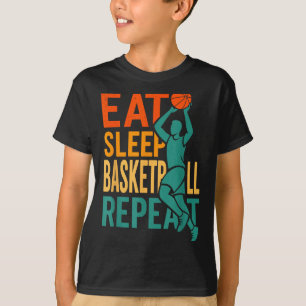 Essen Schlaf Basketball wiederholen T-Shirt