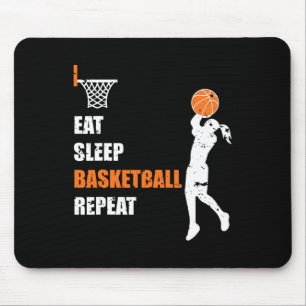 Essen Schlaf Basketball Wiederholung Girls Basketb Mousepad