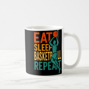 Essen Schlaf Basketball Wiederholung Kaffeetasse