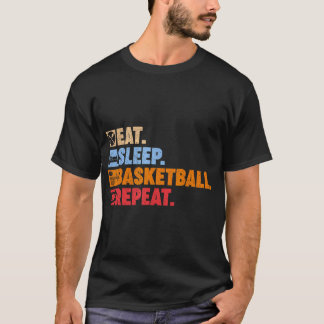 Essen Schlaf Basketball Wiederholung Teens Girls B T-Shirt
