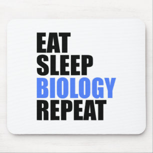 Essen Schlaf Biologie Wiederholen Biologe Professo Mousepad